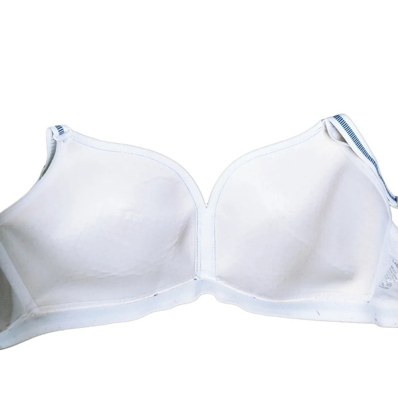 La Senza Spirit Wireless Padded Sports Bra  White Blue 38C - Picture 5 of 6